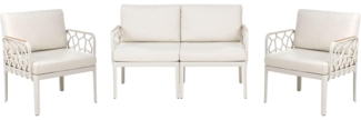 Gartensofa Set 4-Sitzer ERICHE Hellbeige