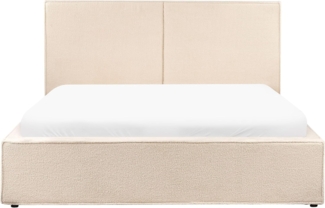 Bett mit Stauraum Bouclé MOISSAC 160 x 200 cm Beige