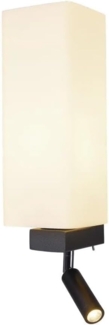 SLV Leuchte 1003428 QUADRASS SPOT Indoor Wandaufbauleuchte mit LED Spot und E27 Fassung schwarz