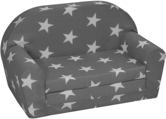 Kindersofa klappbar hellgrau Kindercouch Kinderzimmermöbel Spielsofa Sofa Couch