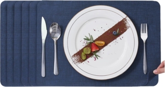 Simurq Platzset Abwaschbar - Beidseitig Nutzbare und Rutschfeste Tischsets, (Platzdeckchen Tischuntersetzer, 6-St, Set mit 4 oder 6 Tischsets), Tischdeko für Esszimmer und Küche