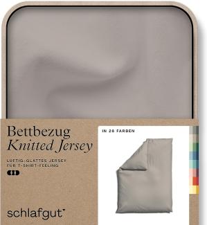 Bettbezug Knitted Jersey uni, aus Bio-Baumwolle mit Elasthan, Reißverschluss, Schlafgut (1 St), bügelfrei, Mix & Match Bettwäsche: passender Kissenbezug erhältlich