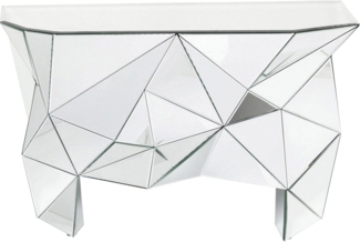 Kare Design, Spiegel Konsole Prisma, Flurkonsole verspiegelt, Luxus Konsole, Glas, 80 x 126,5 x 38 cm (H/B/T)