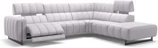 Sofanella Wohnlandschaft Veneto Ledersofa Eckcouch Leder in Weiß S: 266 x 241 Breite x 101 Tiefe