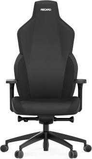 RECARO Rae Essential Black | Hochwertiger Gaming Stuhl, individuell einstellbar und ergonomisch, auch als Bürostuhl, Gaming Chair aus Stoff mit Rollen, Schwarz