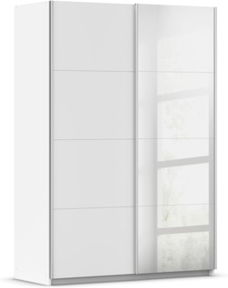 rauch Kleiderschrank, Schwebetürenschrank SUBITO, 2-türig, 1 Spiegeltüre, Alpinweiß, 136 x 197 x 61 cm