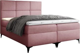 99rooms Ozzy Boxspringbett Velours 200x200 cm Lila