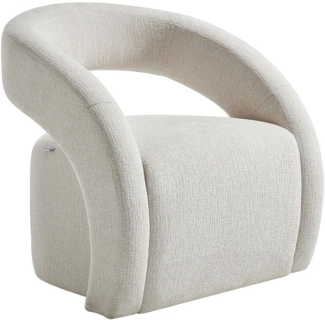 Vente-unique - Sessel - Chenille-Stoff - Beige - LUCIOTA
