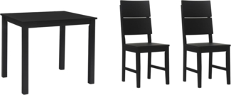 Woodroom Essgruppe Kota, (Hevea massiv lackiert, Tisch 70x70 cm, 2 Stühle), Stuhl, Holzstuhl, Massivholz, Stuhl-Set, Stühle, Esstisch, Tischgruppe