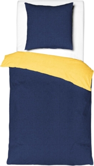 JACK Wendebettwäsche 135x200 cm Renforcé Zweifarbig Struktur Wendeoptik Mistral, Renforcé, 2 teilig, Zweifarbige Bettwäsche in vielen Farbkombinationen