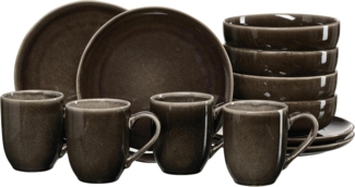 Frühstücksservice 12 tlg. Eda umbra