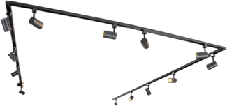 Qazqa Schienensystem-Sets Jeana, 753 cm, (1-tlg), GU10, Schwarz, Modern, Stahl, Deckenstrahler 14-flammig
