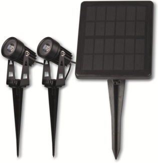 ChiliTec LED Solarstrahler 2er Set, Warmweiß, IP65