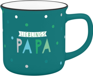 Becher in Emailloptik "Lieblingspapa"