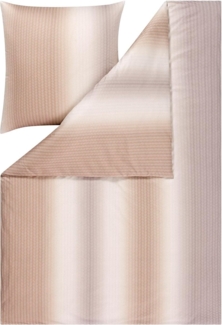 Estella Mako-Interlock-Jersey Bettwäsche Atelier Caspian 155x220 + 1 x Kissen 80 x 80 Streifen leinen