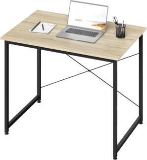 WOLTU TSB03hei-a Holz mit Eisen-Gestell Computertisch Bürotisch Schreibtisch PC Tisch Arbeitstisch Esstisch Große Desktop Design