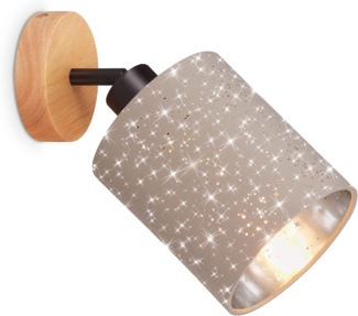 Briloner Leuchten Wandleuchte Wandlampe Extra-Warmweiß Innen Wohnzimmer Flur E27, 1-flammig, ohne Leuchtmittel, 2700K - Extra - Warmweiß, Wandlampe, 25x15,5 cm, Taupe, max. 25W, E27, Innen, Wohnzimmer, Flur