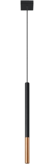 SOLLUX SL. 0888 Pendelleuchte MOZAICA 1 schwarz/Kupfer Ø 2,5 H: 100cm, G9/40W, dimmbar