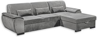 ED EXCITING DESIGN Ecksofa Tampa L-Form, frei im Raum stellbar, mit Bettkasten, Schlaffunktion, 3 Nierenkissen