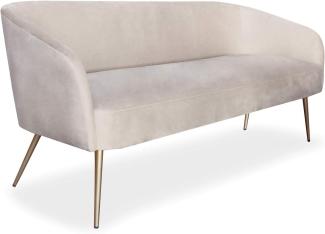 Menzzo Goldman Samtsofas, Taupe, L185 x T70 x H75 cm