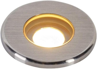 SLV No. 233540 DASAR LED MINI Bodeneinbauleuchte rund Edelstahl 316 2W 3000K 12-24V IP67