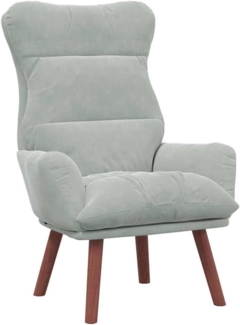 vidaXL Sessel Hellgrau 69 x 74 x 93 cm Samt 42001834