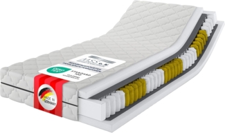 Taschenfederkernmatratze MEDIC PLUS, MSS e.K, 21 cm hoch, Härtegrade: H2, H3, H4, H5, H5-XL, 7 Zonen, Federkernmatratze
