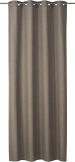 ELBERSDRUCKE Vorhang Ösenschal Lino braun blickdicht 255x140cm Uni Vorhang mit Ösen (1 St), blickdicht