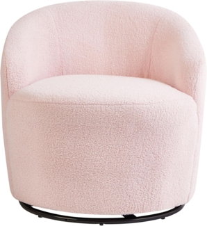 Drehsessel DAVIK Bouclé Pastellrosa