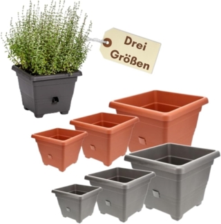 GarPet Pflanzkübel Pflanzkübel Rechteckig Groß Blumenkübel Pflanztopf Pflanzkasten