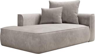 Vente-unique - Recamiere - linksseitig - Cord - Beige - PINETA