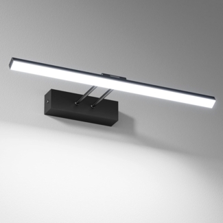 EMKE LED Spiegelleuchte Spiegellampen für das bad spiegelleuchte 40cm, 200° drehbar spiegelleuchte led badSpiegelschrank Beleuchtung 6500K Schrankleuchte (Schwarz)