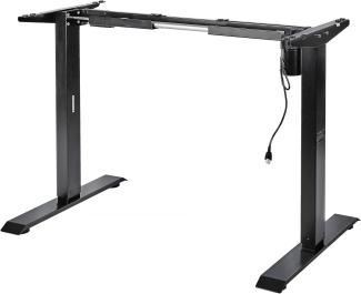 Iris Ohyama, Stehpult / Verstellbarer Stehpult / Elektrisch höhenverstellbarer Stehpult Sitz-Steh-Schreibtisch, USB-AnschlüsseBüro,Zuhause - Electric Adjustable Desk - HADFRB - Schwarz