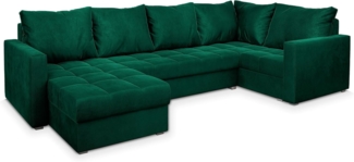 Masseno Ecksofa LORIVO mit Schlaffunktion U-Form, Sofa mit Bettkasten