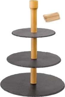 Westmark Etagere 3-stufig Tapas + Friends + 100 Mini-Fingerfood-Sticks