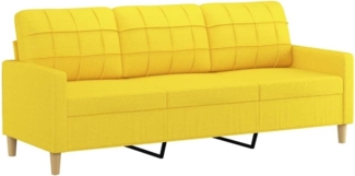 vidaXL 3-Sitzer-Sofa Hellgelb 180 cm Stoff 359104