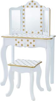 Teamson Kids Gisele Kinder Schminktisch, White & Gold