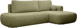 Vente-unique - Ecksofa mit Schlaffunktion - Ecke rechts - Chenille-Stoff - Khaki - BROCARO von Maison Céphy