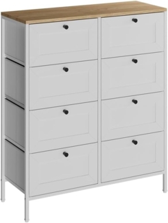 Vicco Kommode Belaro, Weiß, 80 x 95 cm mit 8 Schubladen