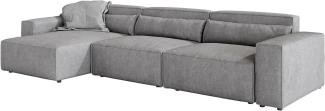 Ecksofa Sirpio XL 370x170 cm Mikrofaser Grau