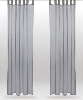 Bestlivings Vorhang (2 St), Schlaufen, transparent, Voile, Gardinenset "Transparent", 2 Schlaufenschals