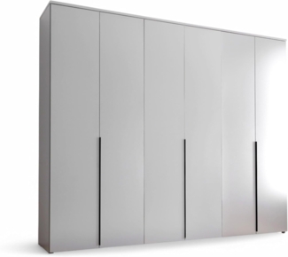 Stella Trading KEVO Kleiderschrank in Weiß - Vielseitiger Drehtürenschrank 6-türig für Ihr Schlafzimmer - 270 x 225 x 52 cm (B/H/T)