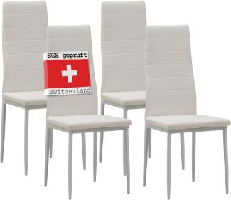 Albatros Esszimmerstühle MILANO 4-er SET, Weiss