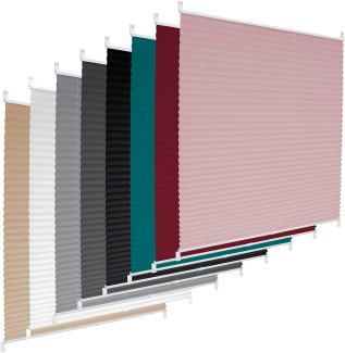 Plissee Klemmfix ohne Bohren für Fenster inkl. Befestigungsmaterial, ECD Germany, Klemmfix, 45x100 cm Creme Sonen- und Sichtshutz Jalousie Rollo