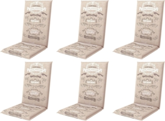 Gardissimo Hochlehnerauflage 6 er Set 6605 Gartenstuhl Auflagen Kissen Polster Hochlehner natur, (Spar-Set, 6 St, 6 Auflagen), für Hochlehner-Stühle UV-beständig inkl. Bindebänder und Haltebänder