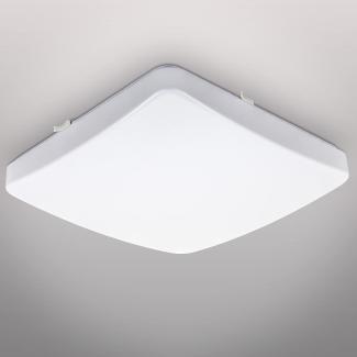 LED-Leuchtmittel B.K.Licht LED Deckenleuchte Weiß eckig 27x27cm 12W 1200lm warmweiß