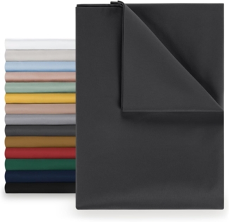 Blumtal Bettlaken Pflegeleichtes Betttuch, Oeko-TEX zertifiziert, Gummizug: ohne, aus weichem, gebürstetem Mikrofaser-Gewebe ohne Gummizug