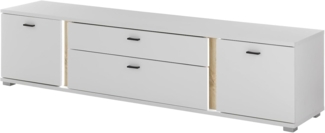 TV-Lowboard Bellport in weiß matt 201 cm