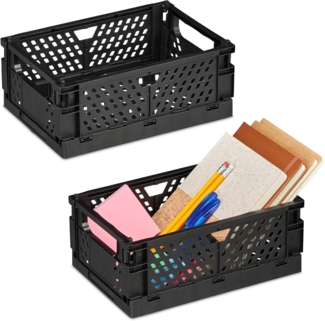 6x Kleine Klappbox, schwarz 10053853