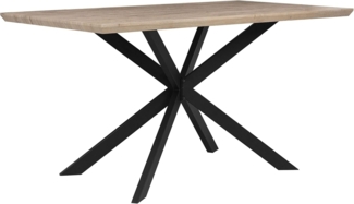 Esstisch heller Holzfarbton / schwarz 140x80 cm SPECTRA